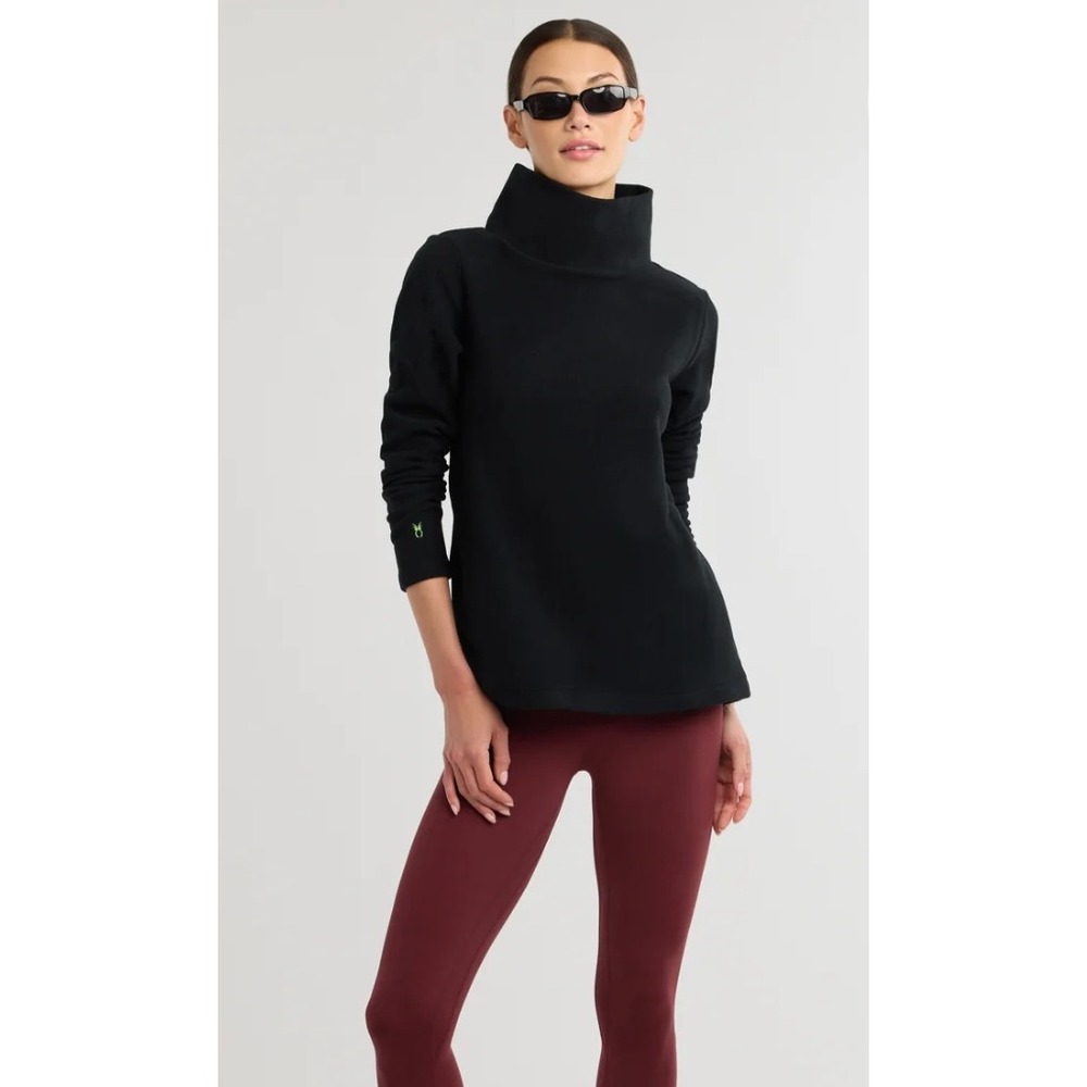 Dudley Stephens | Cobble Hill Fleece Sweatshirt Tunic Black | Pockets | M